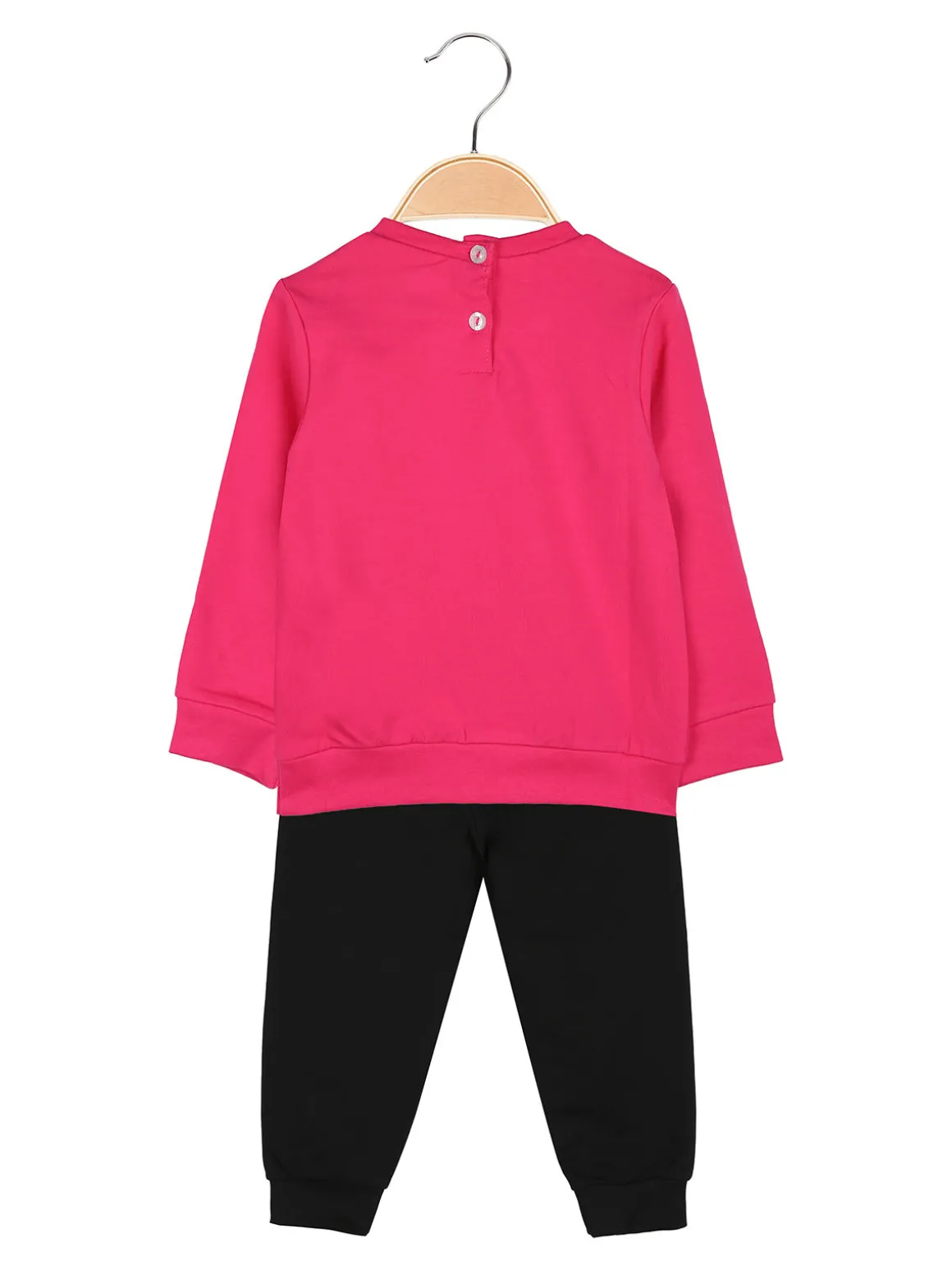 Kappa Completo tuta da neonata 2 pezzi con felpa e pantaloni in cotone - fucsia