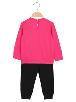 Kappa Completo tuta da neonata 2 pezzi con felpa e pantaloni in cotone - fucsia