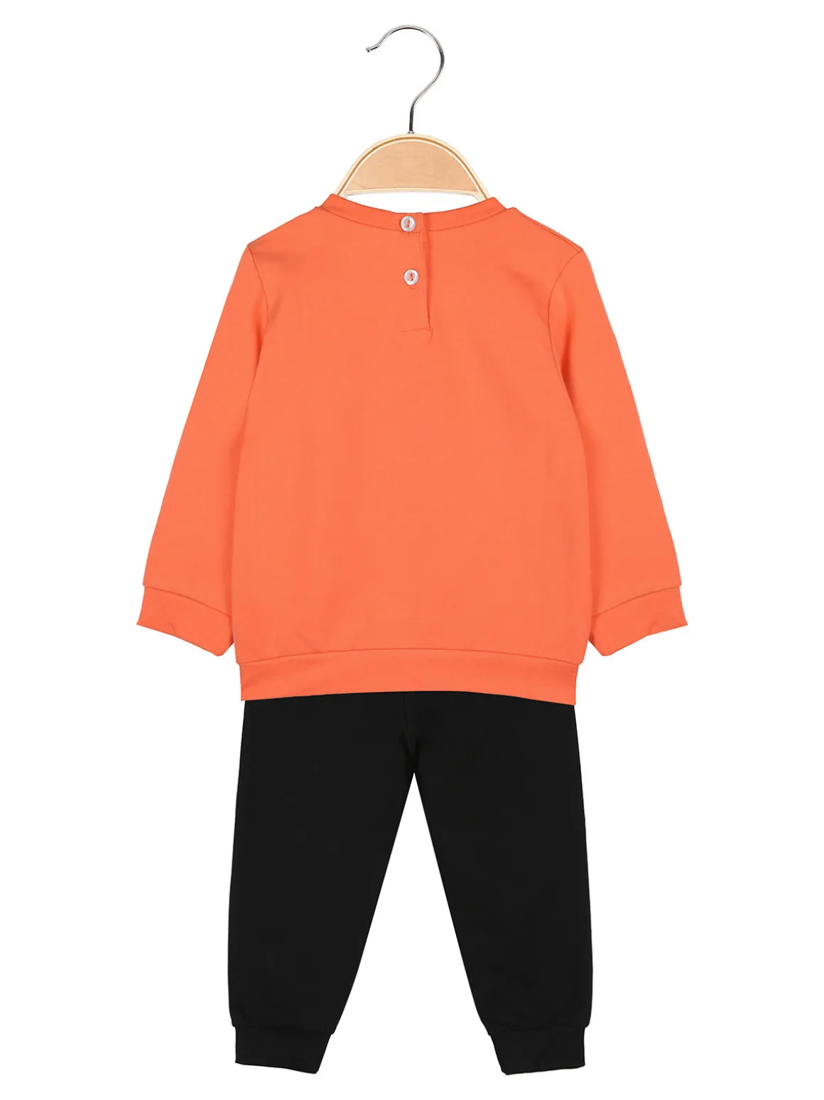 Kappa Completo tuta da neonata 2 pezzi con felpa e pantaloni in cotone - arancione