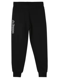 Kappa Completo tuta da ragazza 2 pezzi con logo e scollo tondo - nero