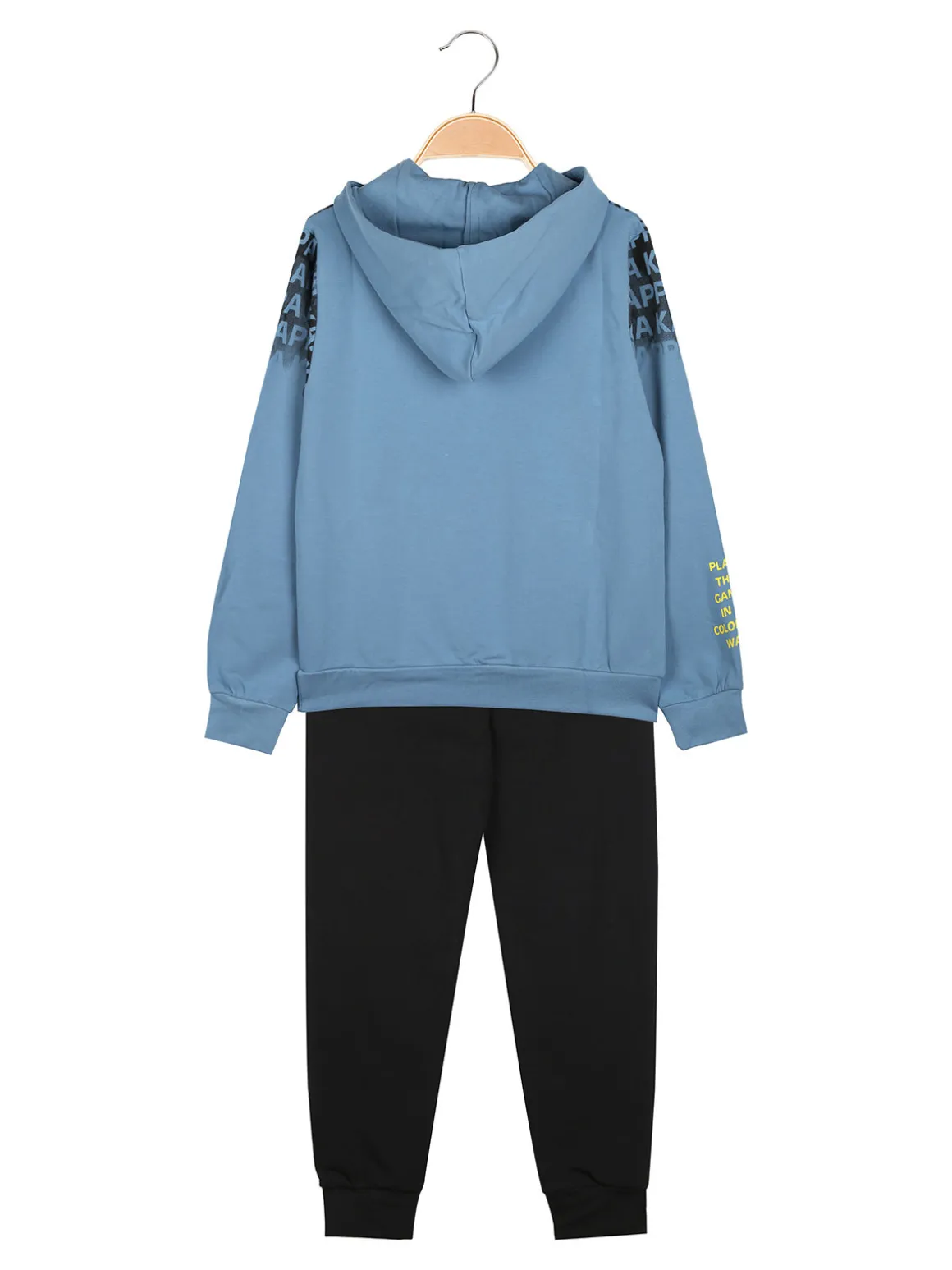 Kappa Completo tuta da ragazzo 2 pezzi con cappuccio e logo - blu