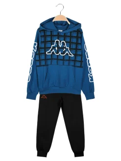 Kappa Completo tuta da ragazzo 2 pezzi con cappuccio - blu