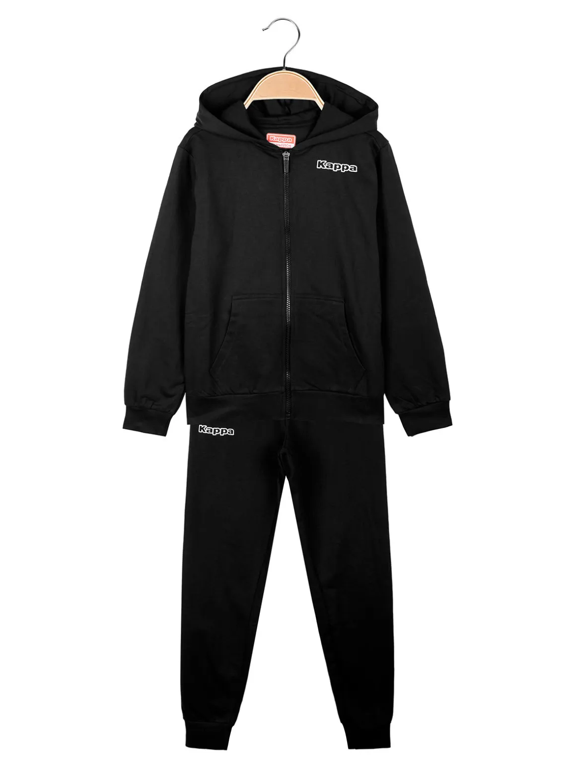 Kappa Completo tuta da ragazzo con cappuccio e zip