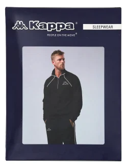 Kappa Completo tuta da uomo 2 pezzi in misto cotone - nero