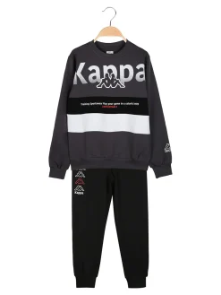 Kappa Completo tuta girocollo da ragazzo - grigio scuro