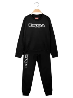 Kappa Completo tuta girocollo da ragazzo 2 pezzi - nero