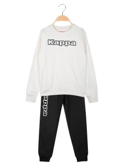 Kappa Completo tuta girocollo da ragazzo 2 pezzi - bianco