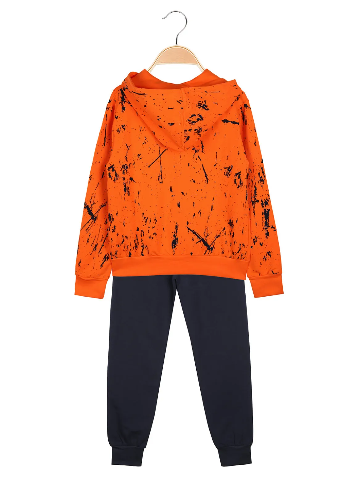 Kappa Completo tuta 2 pezzi da bambino con cappuccio e zip - arancione