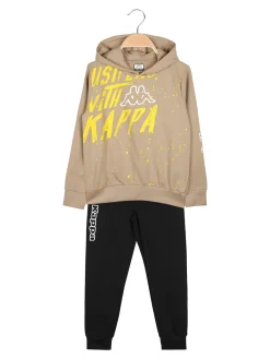 Kappa Completo tuta 2 pezzi da bambino con cappuccio - khaki