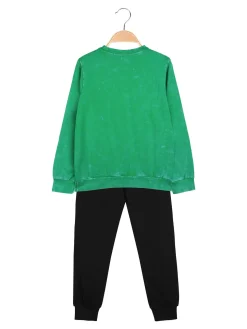 Kappa Completo tuta 2 pezzi da bambino girocollo con logo - verde