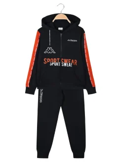 Kappa Completo tuta 2 pezzi da bambino con cappuccio e zip - blu scuro