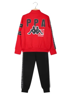 Kappa Completo tuta 2 pezzi da bambino con zip e interno in caldo cotone - rosso