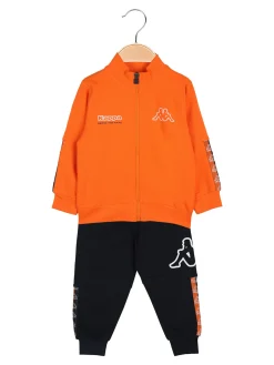 Kappa Completo tuta 2 pezzi da neonato full zip in cotone - arancione