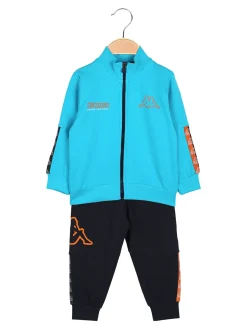 Kappa Completo tuta 2 pezzi da neonato full zip in cotone - turchese
