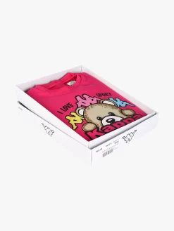 Kappa Completo tuta 2 pezzi da neonata con felpa e pantaloni in cotone - fucsia