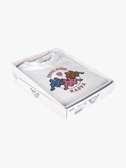 Kappa Completo tuta 2 pezzi da neonata con felpa e pantaloni in cotone - bianco