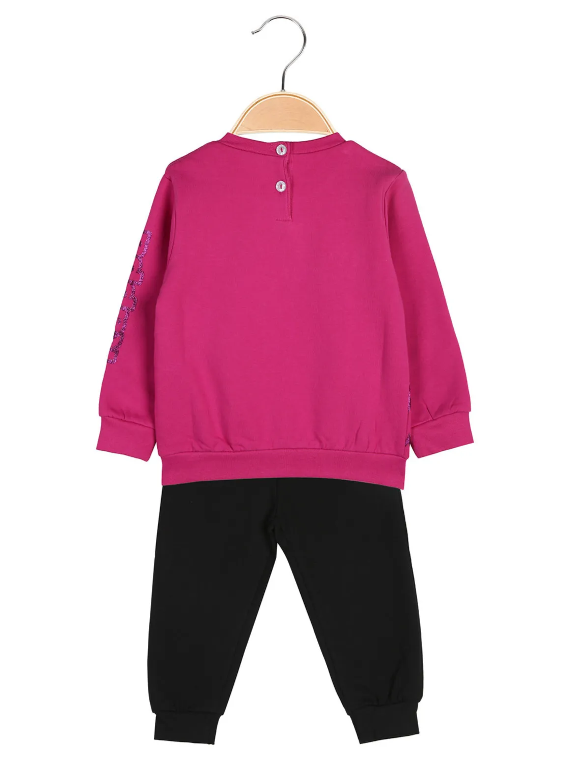 Kappa Completo tuta 2 pezzi da neonata con interno felpato - fucsia