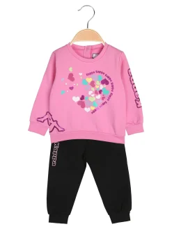Kappa Completo tuta 2 pezzi da neonata con interno felpato - rosa