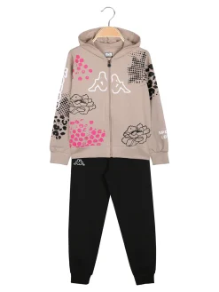 Kappa Completo tuta 2 pezzi da ragazza full zip con cappuccio - khaki