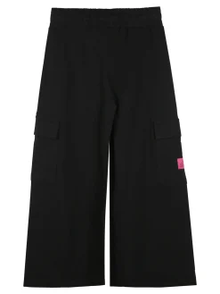 Kappa Completo tuta 2 pezzi da ragazza con cappuccio e pantaloni cargo a gamba larga - fucsia