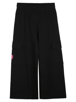 Kappa Completo tuta 2 pezzi da ragazza con cappuccio e pantaloni cargo a gamba larga - fucsia