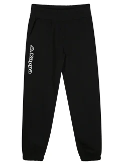 Kappa Completo tuta 2 pezzi da ragazza in cotone con cappuccio e logo - nero