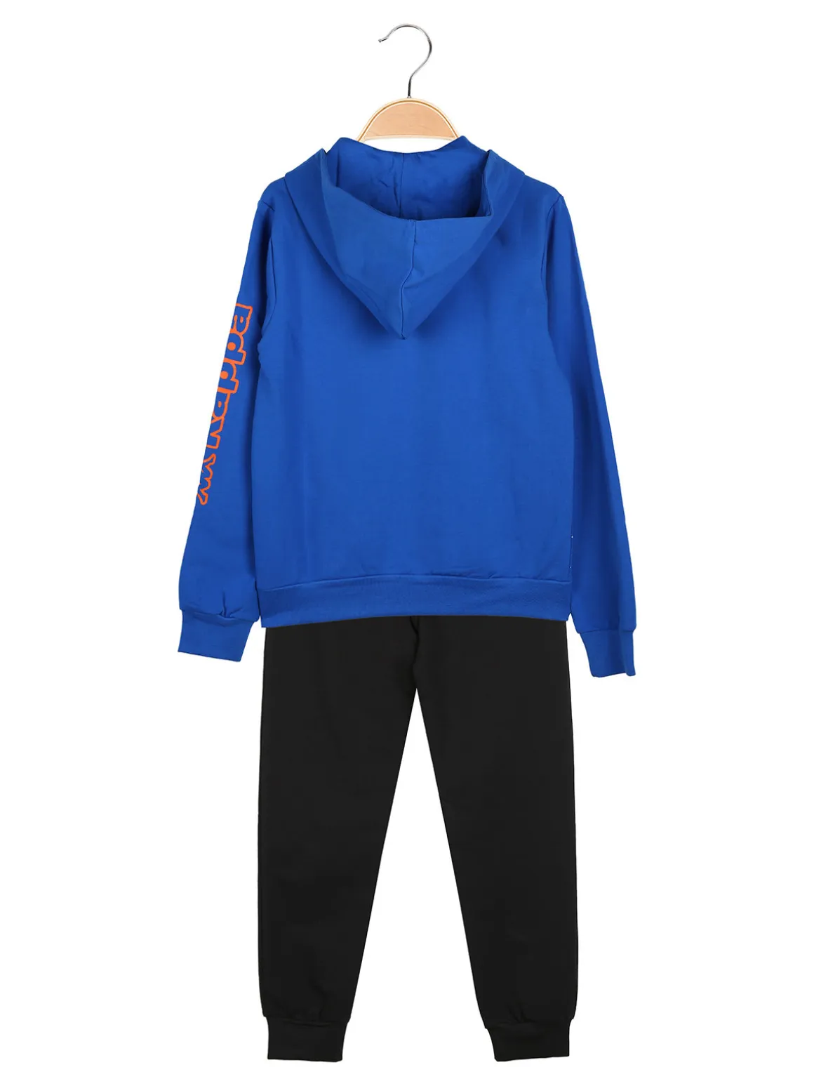 Kappa Completo tuta 2 pezzi da ragazzo con cappuccio e logo - blu