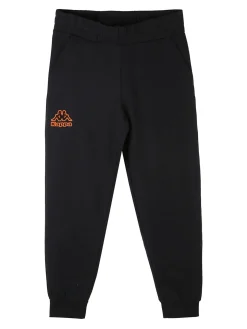 Kappa Completo tuta 2 pezzi da ragazzo con stampe e scollo tondo - nero
