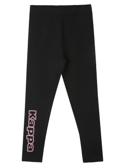 Kappa Leggings sportivo da bambina con logo - nero