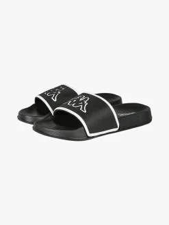 Kappa LOGO FLIP Ciabatte da bambini a fascia con logo - nero