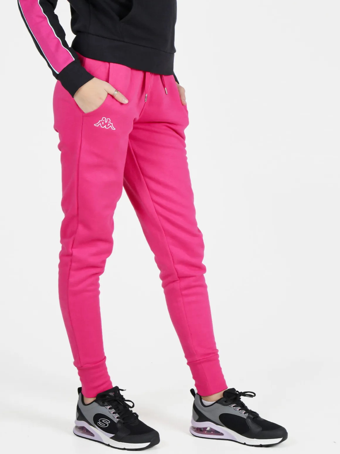 Kappa Pantaloni sportivi da donna con interno felpato e polsini
