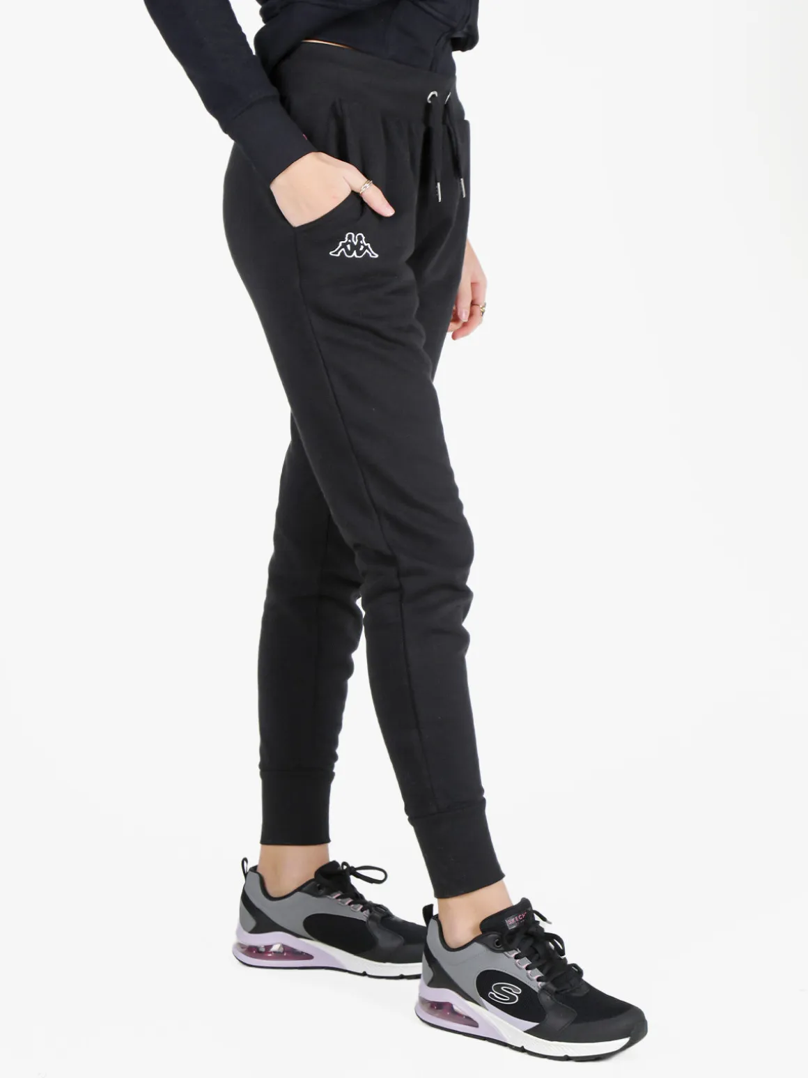 Kappa Pantaloni sportivi da donna con interno felpato e polsini