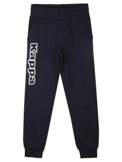 Kappa Pantaloni tuta da ragazzo con polsini e interno caldo cotone - blu scuro