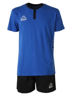 Kappa Pigiama corto da uomo in cotone - blu