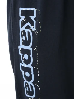 Kappa Pigiama lungo da uomo in cotone con logo - azzurro