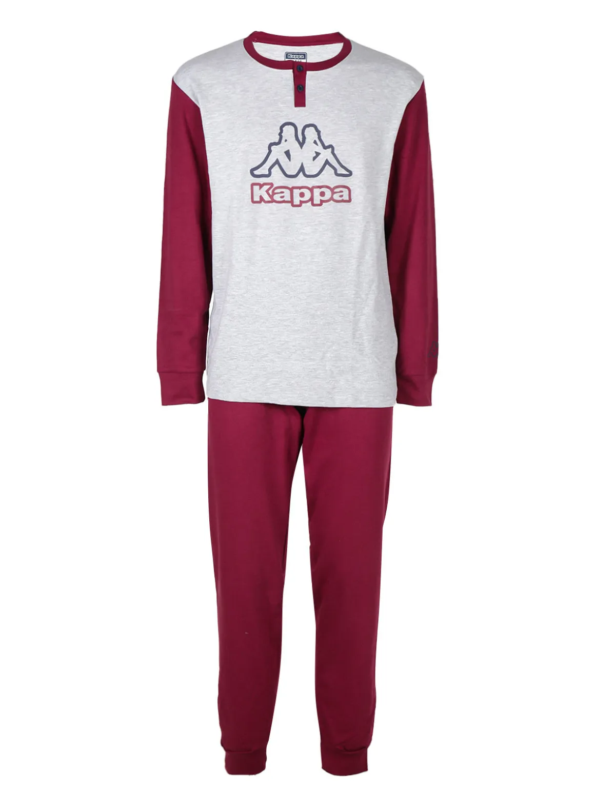 Kappa Pigiama lungo da uomo in cotone interlock