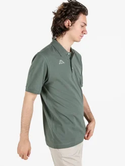 Kappa Polo da uomo in cotone a manica corta con logo