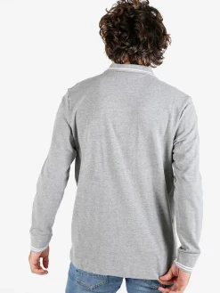 Kappa Polo da uomo in cotone a maniche lunghe