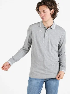 Kappa Polo da uomo in cotone a maniche lunghe