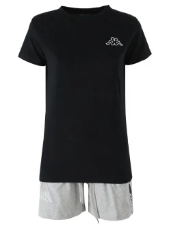 Kappa Set completo corto da donna in cotone - nero