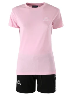Kappa Set completo corto da donna in cotone - rosa