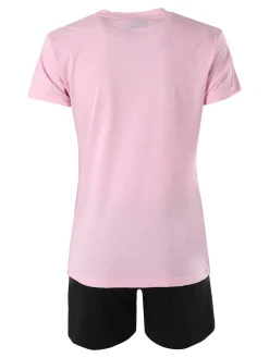 Kappa Set completo corto da donna in cotone - rosa