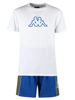 Kappa Set corto da uomo in cotone con t-shirt e bermuda in felpa