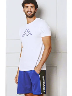 Kappa Set corto da uomo in cotone con t-shirt e bermuda in felpa