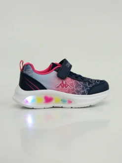 Kappa SPARK Sneakers sportive da ragazza con luci e cinturino a strappo - multicolore