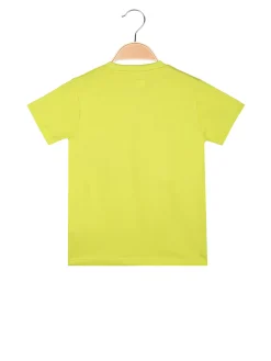 Kappa T-shirt da ragazzo con logo in cotone - limone
