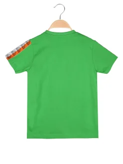 Kappa T-shirt da ragazzo in cotone con stampa disegno - verde