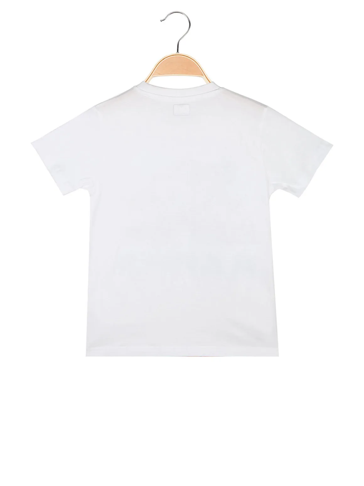 Kappa T-shirt da ragazzo in cotone con logo - bianco