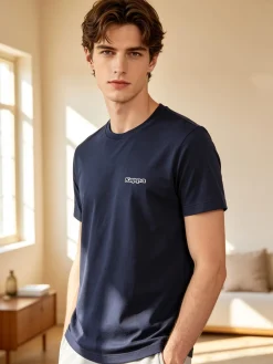 Kappa T-shirt da uomo con logo - blu scuro
