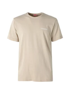 Kappa T-shirt da uomo con logo - sabbia